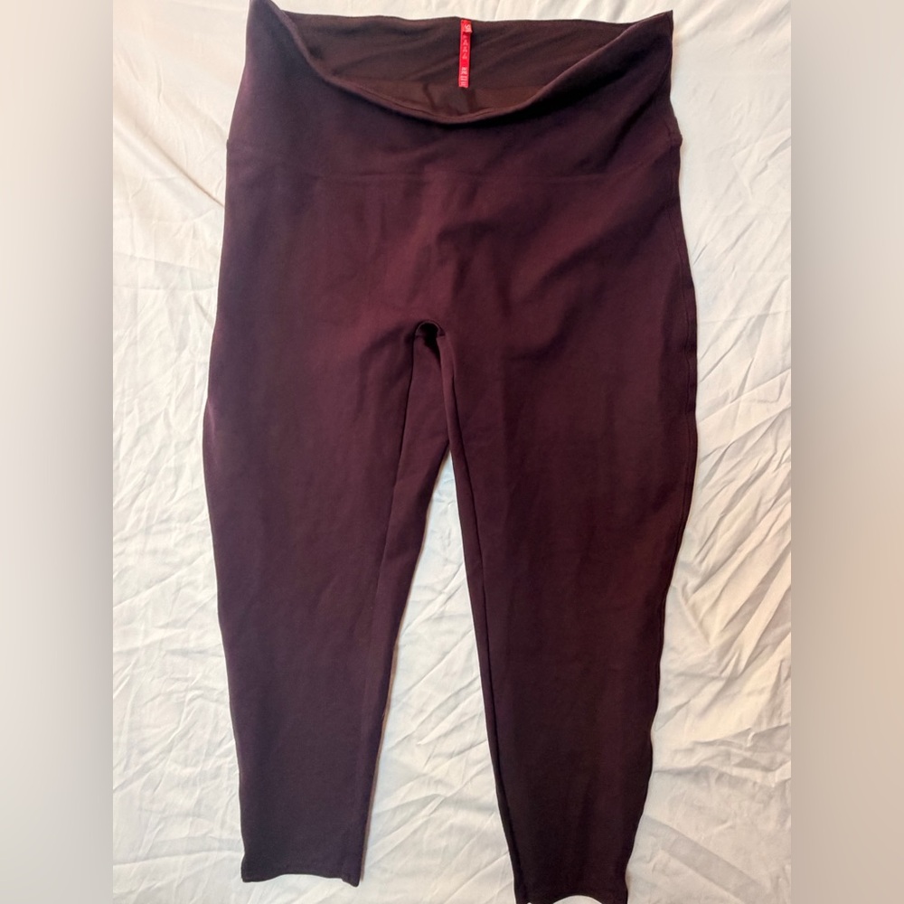 SPANX Deep Plum Leggings 2XL PETITE